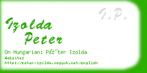 izolda peter business card